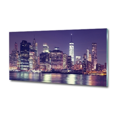Quadro su vetro New York di notte