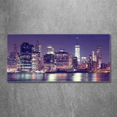 Quadro su vetro New York di notte