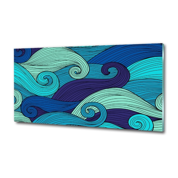 Quadro vetro Onde astratte