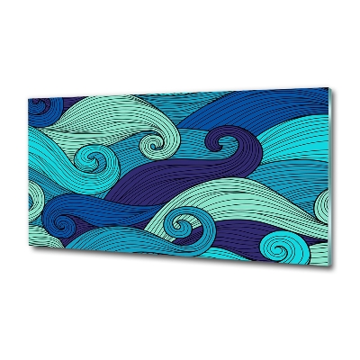 Quadro vetro Onde astratte