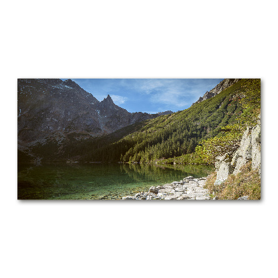 Quadro su vetro L'occhio del mare dei Monti Tatra