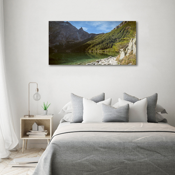 Quadro su vetro L'occhio del mare dei Monti Tatra