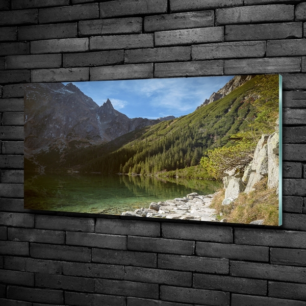 Quadro su vetro L'occhio del mare dei Monti Tatra