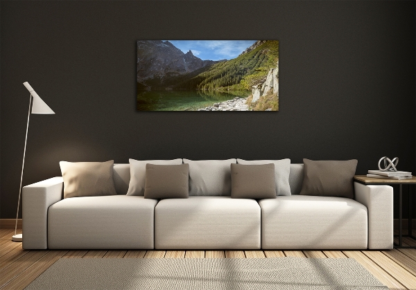 Quadro su vetro L'occhio del mare dei Monti Tatra