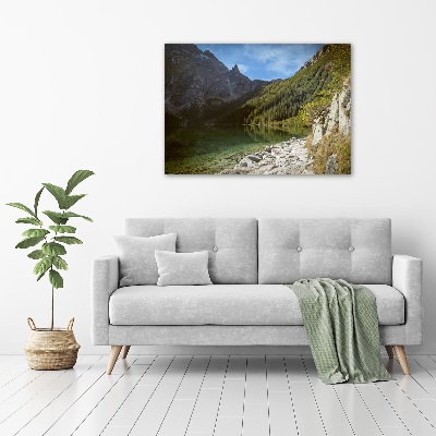 Quadro su vetro L'occhio del mare dei Monti Tatra