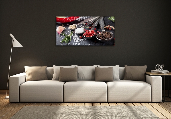 Quadro su vetro Erbe aromatiche e spezie