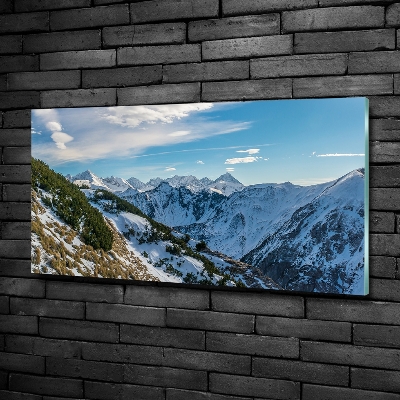 Quadro su vetro La corona dei monti Tatra