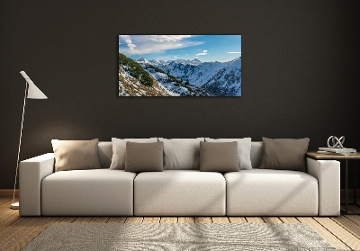 Quadro su vetro La corona dei monti Tatra
