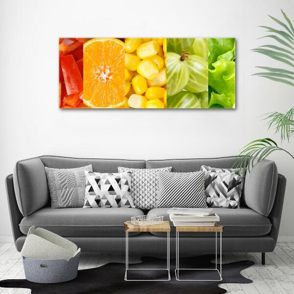 Quadro su vetro Frutta e verdura