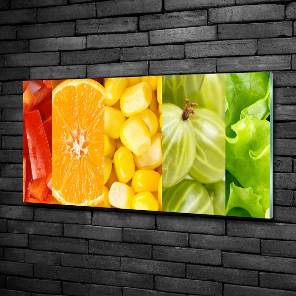 Quadro su vetro Frutta e verdura