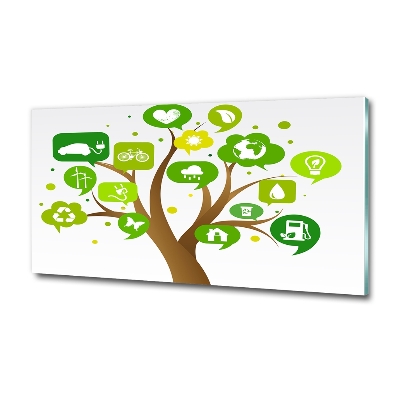 Quadro in verde Albero ecologico