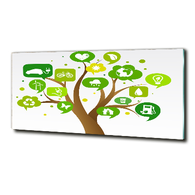 Quadro in verde Albero ecologico