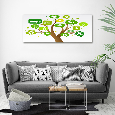 Quadro in verde Albero ecologico