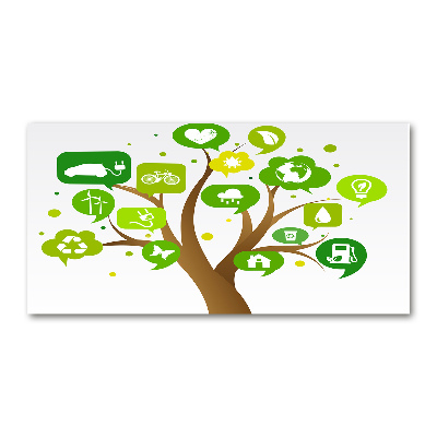 Quadro in verde Albero ecologico