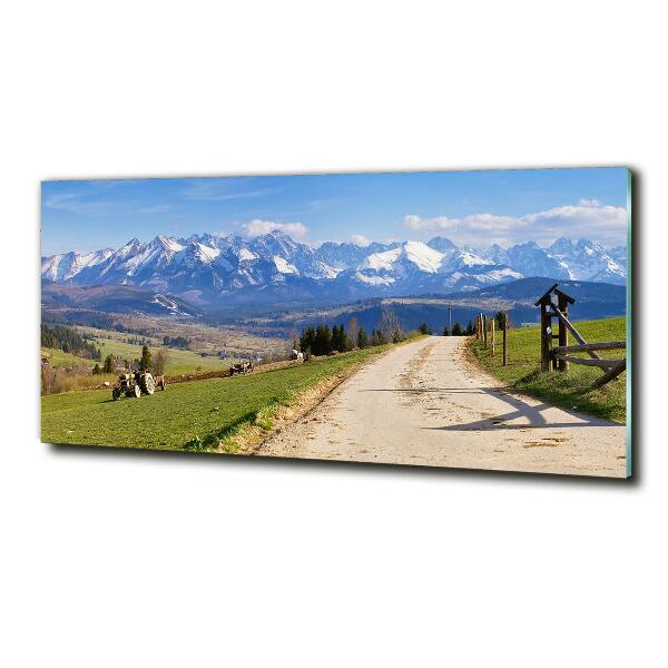 Quadro su vetro Panorama dei Monti Tatra