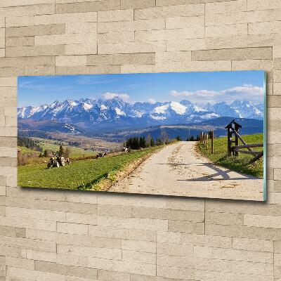Quadro su vetro Panorama dei Monti Tatra