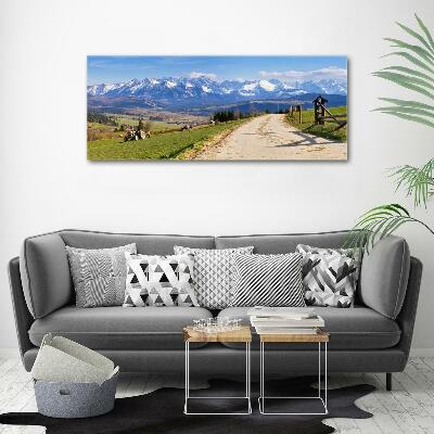 Quadro su vetro Panorama dei Monti Tatra