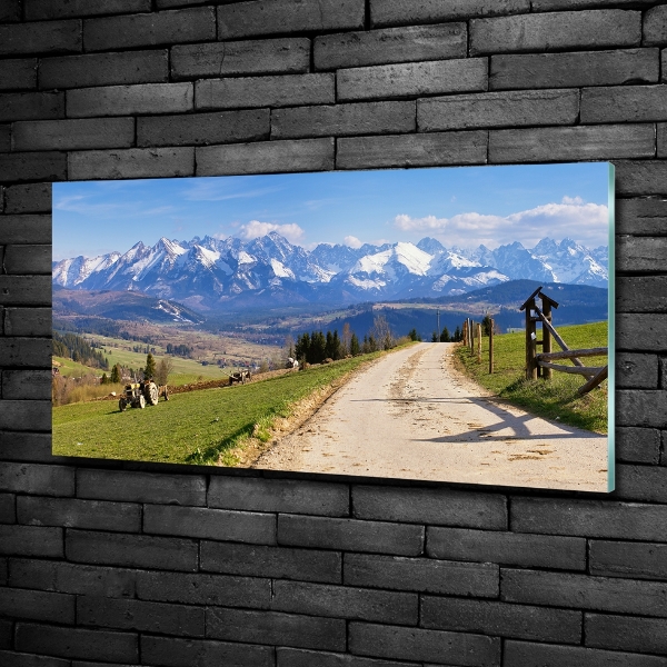 Quadro su vetro Panorama dei Monti Tatra