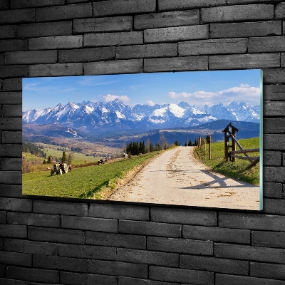 Quadro su vetro Panorama dei Monti Tatra