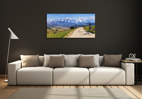 Quadro su vetro Panorama dei Monti Tatra