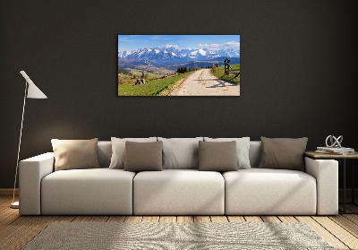 Quadro su vetro Panorama dei Monti Tatra