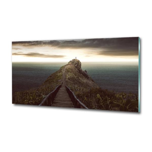 Quadro in verde Sentiero sulla roccia