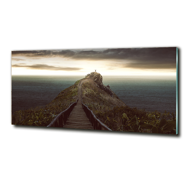 Quadro in verde Sentiero sulla roccia