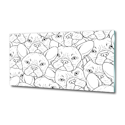 Quadro vetro Bulldog francesi