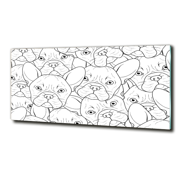 Quadro vetro Bulldog francesi