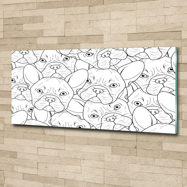 Quadro vetro Bulldog francesi