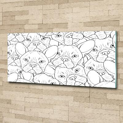 Quadro vetro Bulldog francesi