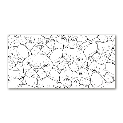 Quadro vetro Bulldog francesi