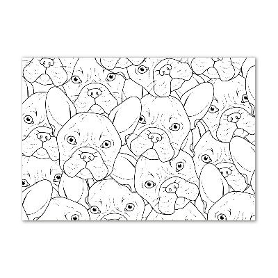 Quadro vetro Bulldog francesi