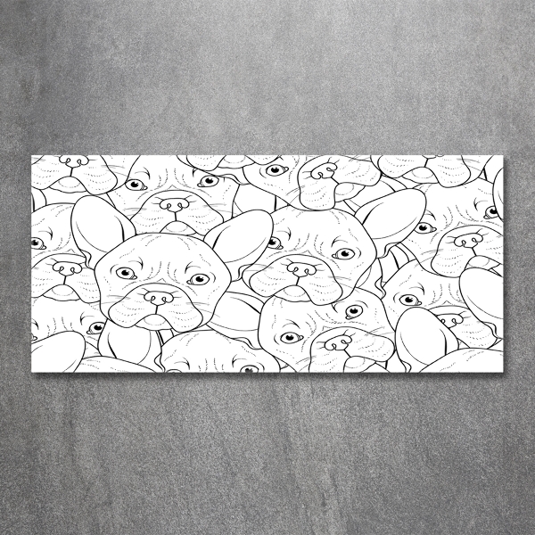 Quadro vetro Bulldog francesi