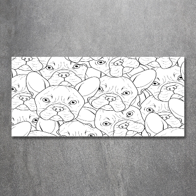 Quadro vetro Bulldog francesi