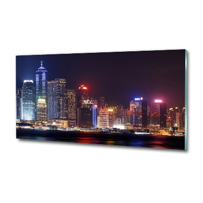 Quadro su vetro Hong Kong di notte