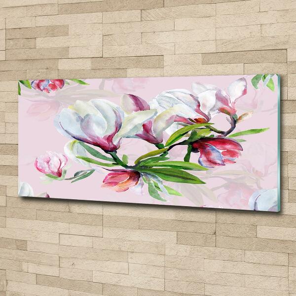 Quadro vetro Fiori di magnolia