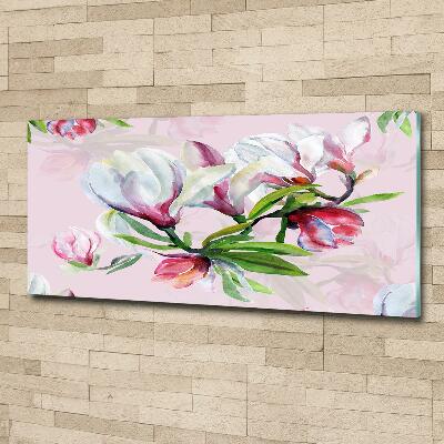 Quadro vetro Fiori di magnolia