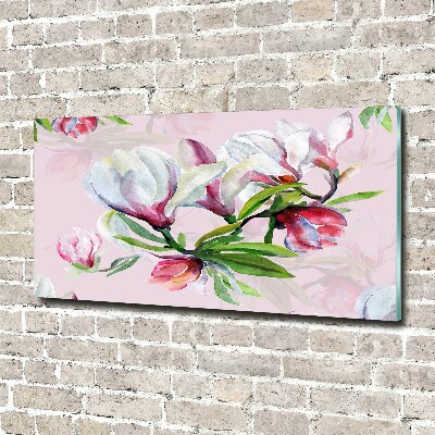 Quadro vetro Fiori di magnolia