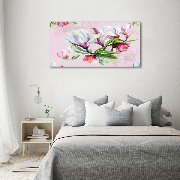 Quadro vetro Fiori di magnolia