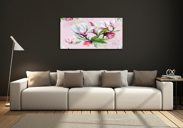Quadro vetro Fiori di magnolia