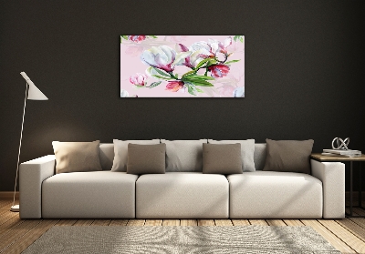 Quadro vetro Fiori di magnolia