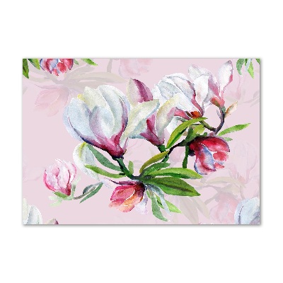 Quadro vetro Fiori di magnolia