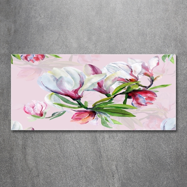 Quadro vetro Fiori di magnolia