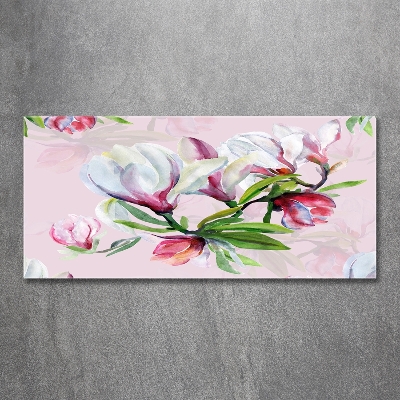 Quadro vetro Fiori di magnolia