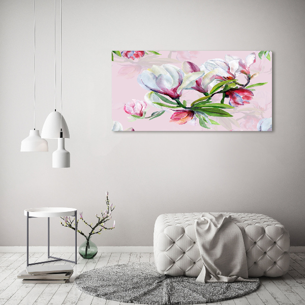 Quadro vetro Fiori di magnolia