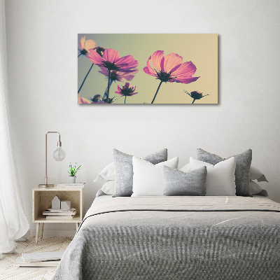 Quadro vetro Fiori rosa