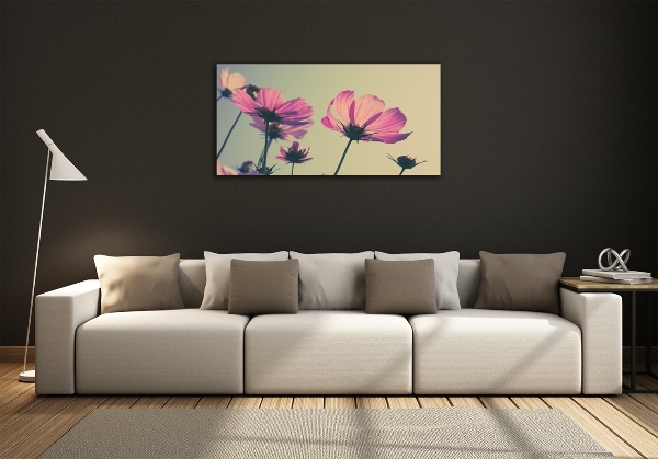 Quadro vetro Fiori rosa