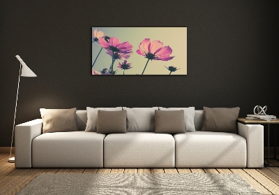 Quadro vetro Fiori rosa