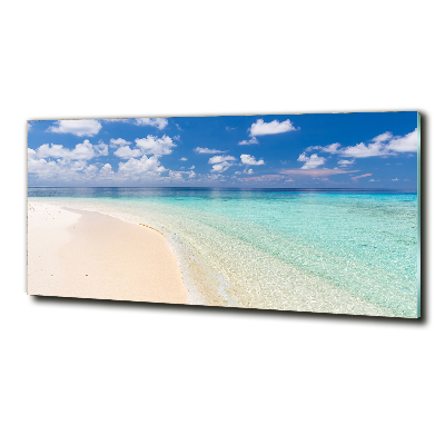 Quadro in vetro Spiaggia alle Maldive